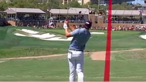 PGA Tour pro hits ball in spectators chair at Valero Texas Open
